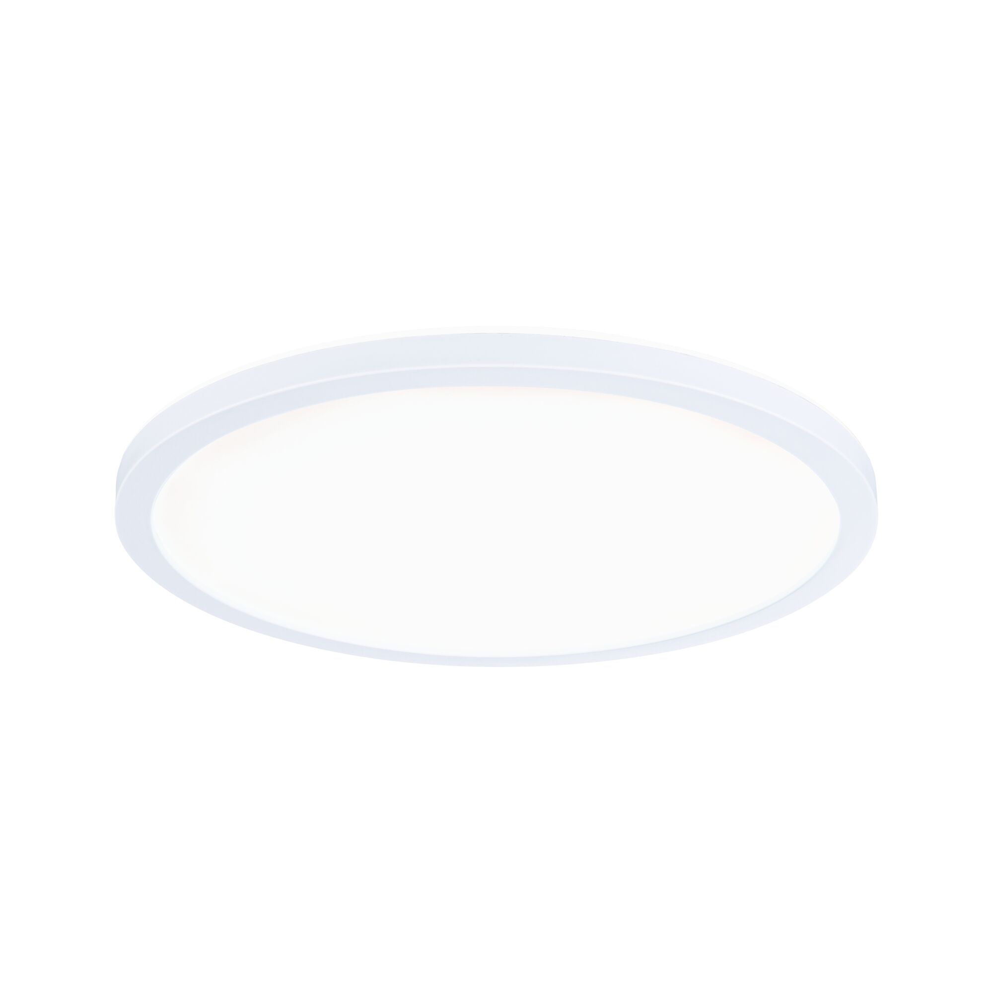 Plafonnier LED rond blanc avec cadre en plastique mat pour un éclairage économique