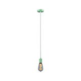 Hanglamp met groene metalen houder en decoratieve lamp voor moderne woonverlichting