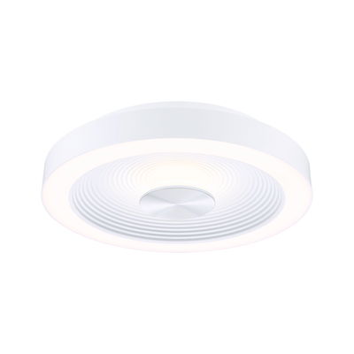 Round white LED ceiling light with textured diffuser and aluminum center for modern room lighting