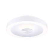 Runde weiße LED-Deckenleuchte mit strukturiertem Diffusor und Aluminium-Mittelteil für modernes Raumlicht