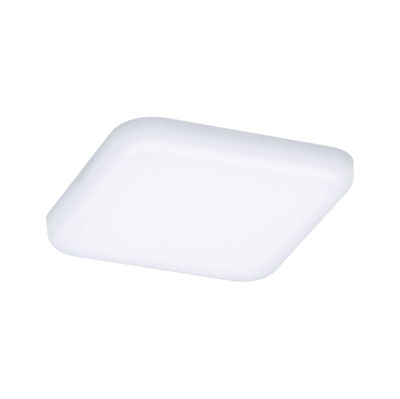 Square white LED ceiling light made of plastic for modern room lighting