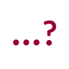 Point d'interrogation rouge avec trois points symbolisant les questions fréquentes et le support.