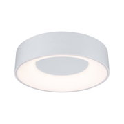 Plafonnier rond blanc en métal avec LED intégrée pour éclairage intérieur moderne