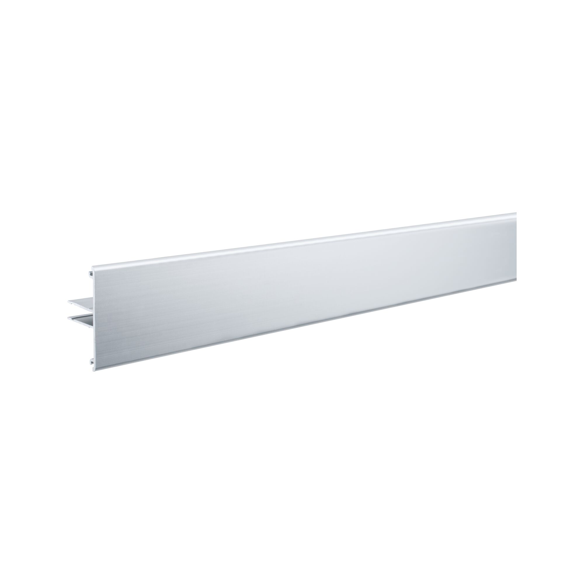 Profilé de strip LED Duo 1m Alu Profilé en aluminium argenté pour éclairage LED, accessoire moderne pour bandes lumineuses.