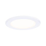 Round white LED recessed panel with warm white light for energy-efficient ceiling lighting