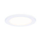Round white LED recessed panel with warm white light for energy-efficient ceiling lighting