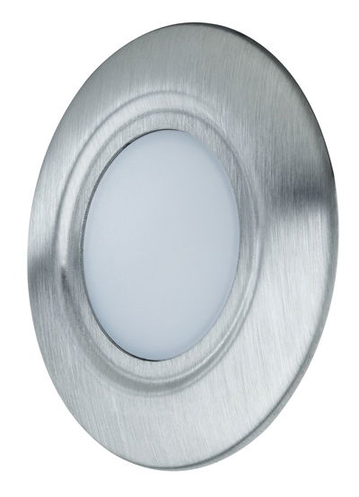 Spot LED encastré rond en aluminium brossé argenté pour éclairage intérieur moderne