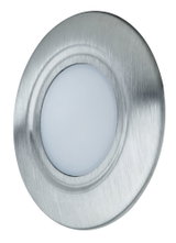 Ronde LED inbouwlamp van geborsteld zilverkleurig aluminium voor moderne binnenverlichting