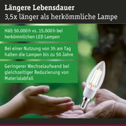 LED-Lampe in Kerzenform mit langer Lebensdauer und geringem Materialabfall in Hand gehalten