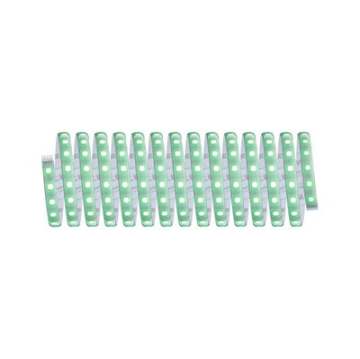 Flexibele LED-strip met groen licht en witte LED's voor decoratieve verlichting en lichtontwerp.