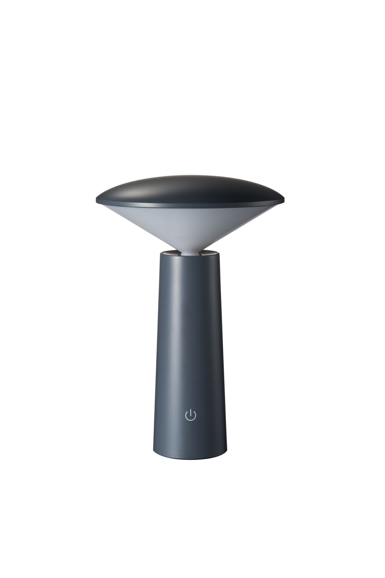 Pauleen Solar Laterne Adorable Spark White Switch 150lm 1,5W Grå Moderne grå LED-bordlampe med kegleformet diffusor og touchkontakt til stemningsbelysning