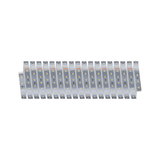 Flexible silver LED strip with warm white LEDs for versatile modern lighting applications