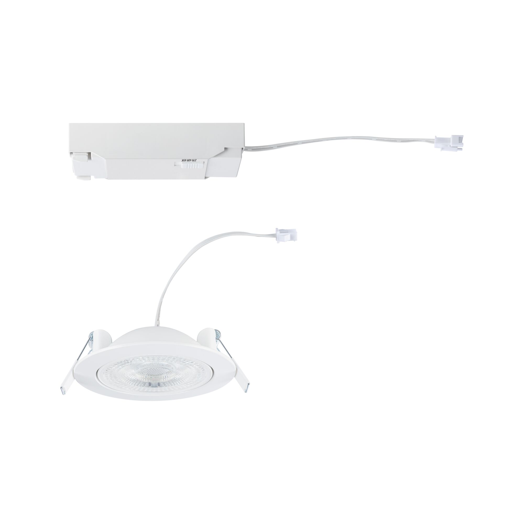 Spot encastré LED White Select Aumus Spot individuel rond 105mm 90° 5W 700lm 230V gradable 2700 - 6500K Blanc