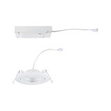 Weißer LED-Einbaustrahler mit Treiber und Anschlusskabel für energiesparende Deckenbeleuchtung