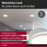 Ultraflache weiße LED-Deckenleuchte mit IP44 Schutz für Badezimmer, gleichmäßiges Licht, spritzwassergeschützt