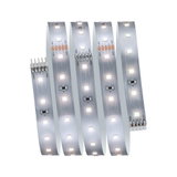 Flexible white LED strip with multiple diodes for modern lighting applications and home use.