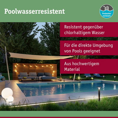 Poolwasserresistente Außenbeleuchtung am Pool mit hochwertigem Material und Chlorwasserbeständigkeit
