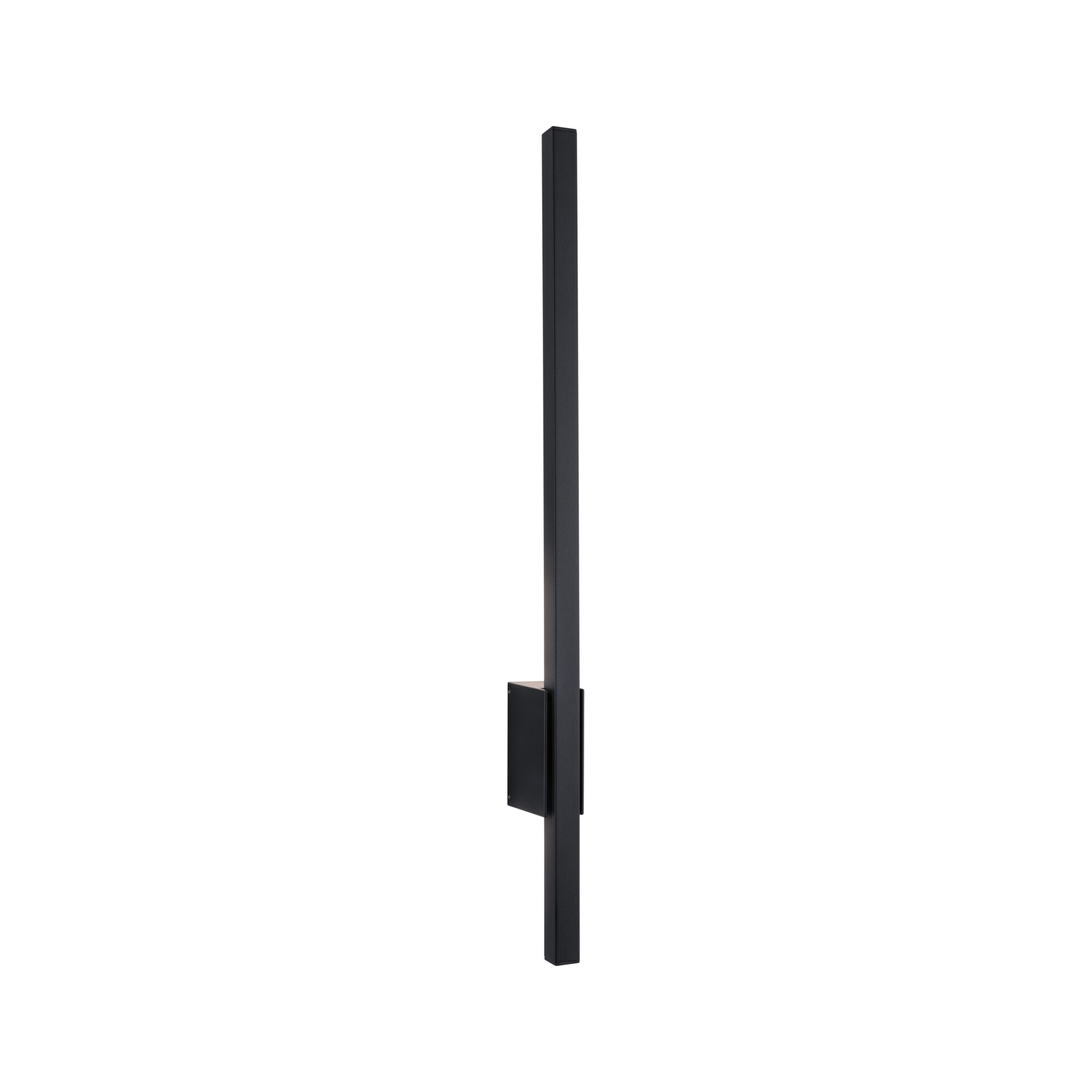 Slanke zwarte metalen LED-wandlamp met modern design voor binnenverlichting