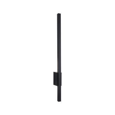 Slanke zwarte metalen LED-wandlamp met modern design voor binnenverlichting