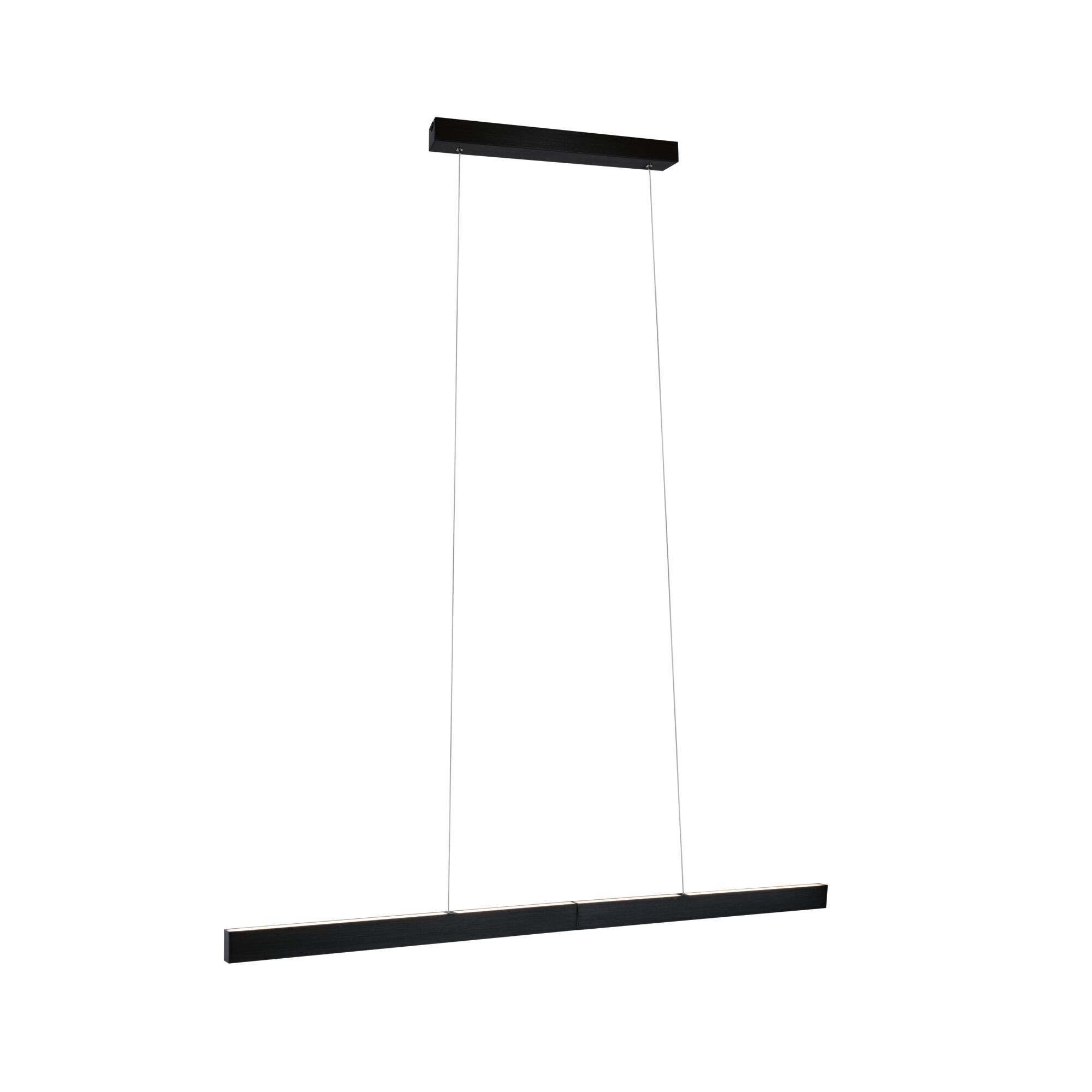 Zwarte metalen LED-hanglamp met minimalistisch ontwerp voor moderne binnenverlichting