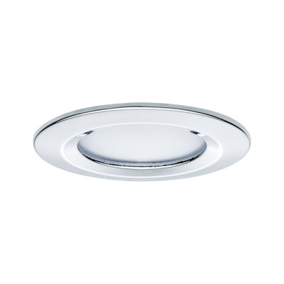 Spot encastré rond en chrome avec diffuseur blanc pour éclairage LED de plafond moderne