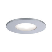 Ronde LED inbouwspot van zilverkleurig aluminium met witte diffuser voor moderne verlichting