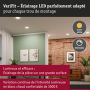 Spots LED encastrés VariFit en blanc chaud dimmables pour éclairage salon et intérieur