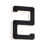 Applique murale LED solaire noire moderne avec bord blanc pour éclairage extérieur économique