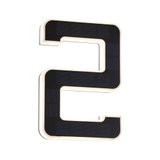 Applique murale LED solaire noire moderne avec bord blanc pour éclairage extérieur économique