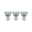 230 V Standard LED Reflector GU10 3-piece set 3x425lm 3x6,5W 2700K Aluminium Three silver GU10 LED bulbs with matte finish for energy-efficient lighting solutions
