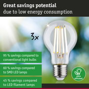 Energy-saving clear glass LED bulb with silver base, ultra efficient lighting solution