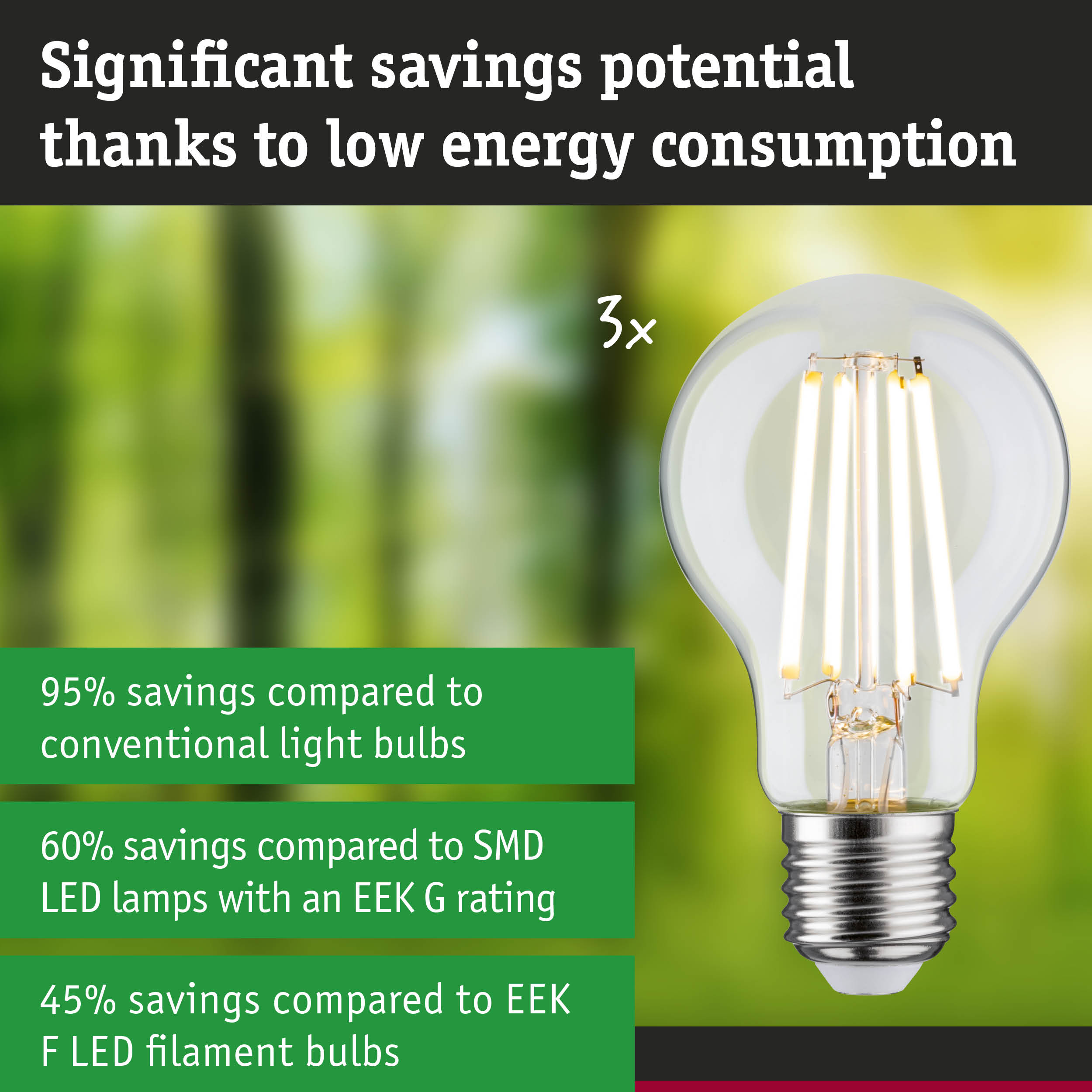 Energy-saving clear glass LED bulb with silver base, ultra efficient lighting solution