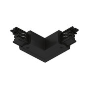 Schwarzes Kunststoff-Eckverbinder-Modul mit Schrauben für Schienensysteme und Beleuchtung