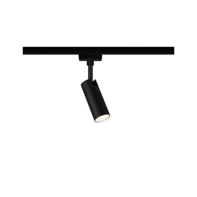 Spot LED noir en métal sur rail pour un éclairage d’intérieur flexible