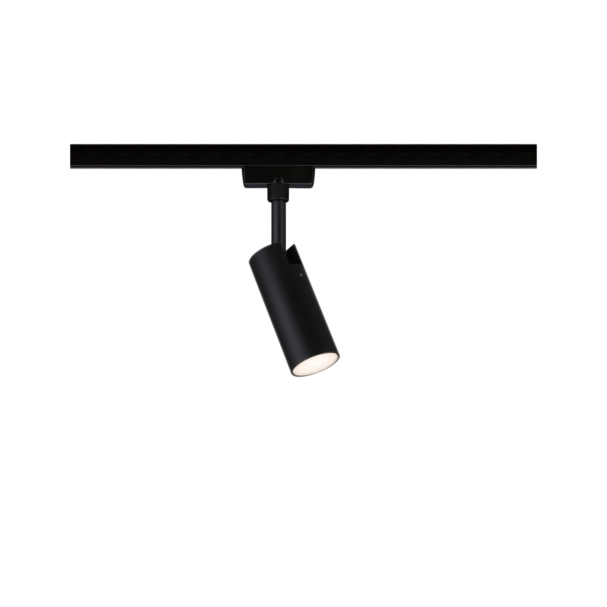 URail Schienenspot 3-Step-Dim Tubo Einzelspot 190lm 4W 3000K dimmbar 230V Schwarz matt Schwarzer LED-Strahler aus Metall an Schienensystem für flexible Raumbeleuchtung