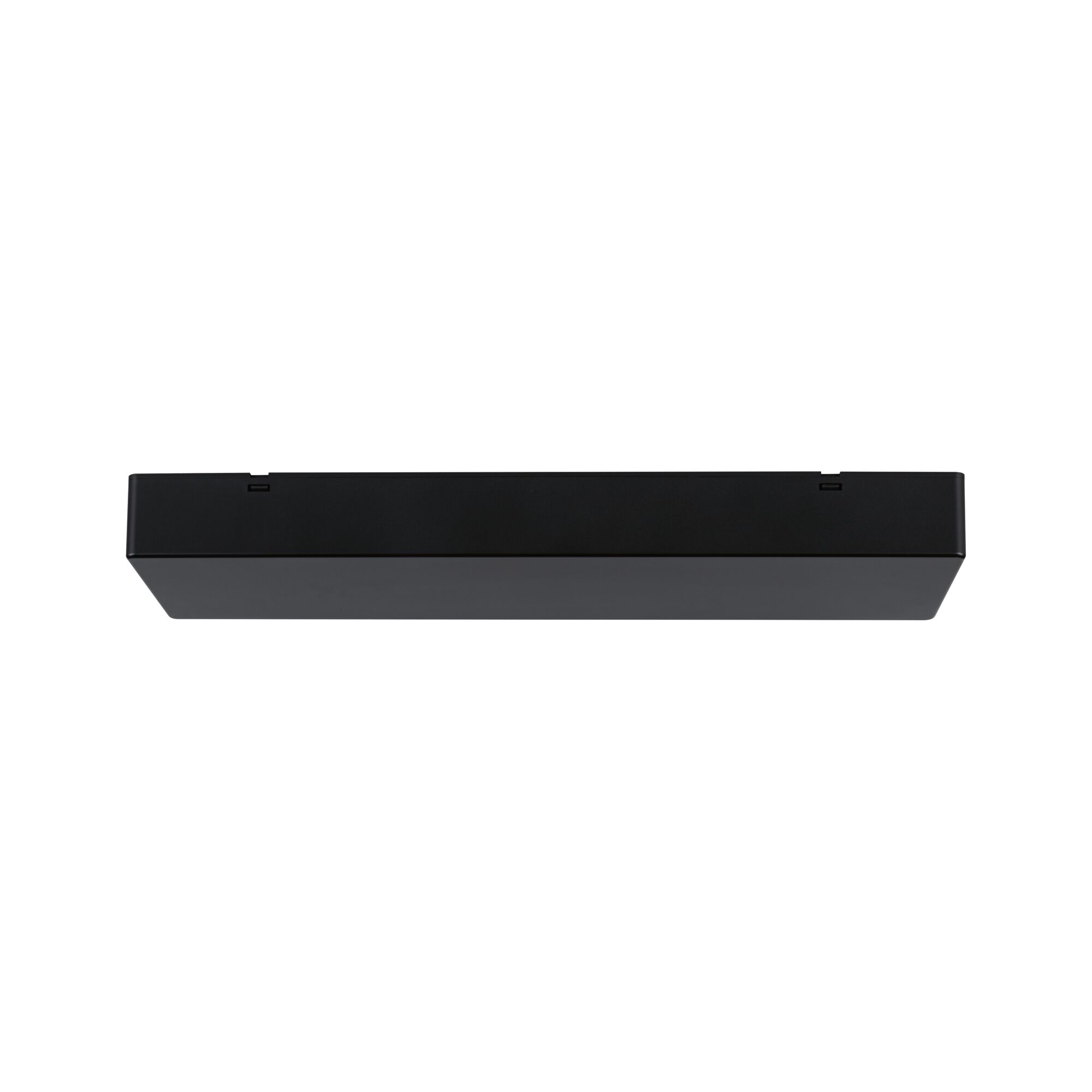 Black rectangular metal LED housing for modern lighting solutions and fixtures