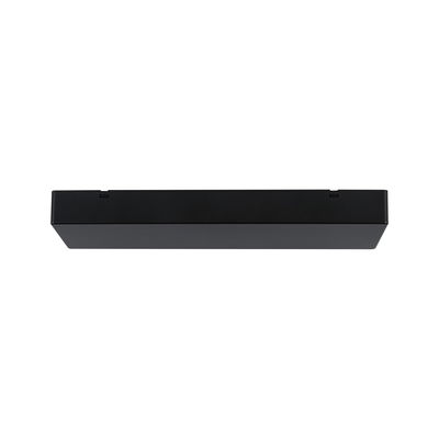 Black rectangular metal LED housing for modern lighting solutions and fixtures