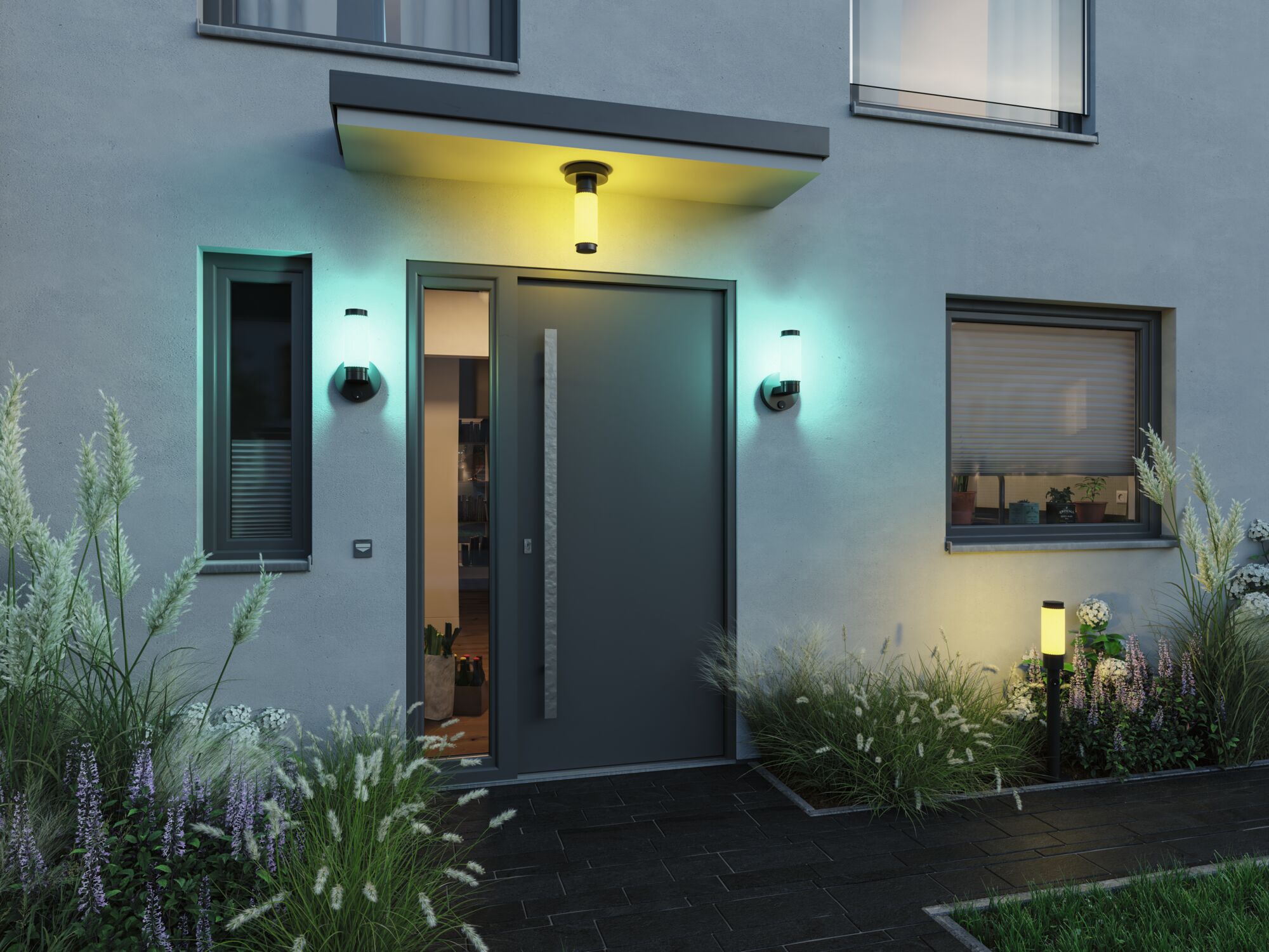 ModuShine Shade Zerava IP44 cylindrical Anthracite/Clear
