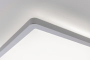 Eckige Deckenleuchte mit grauem Aluminiumrahmen und indirektem weißem LED-Licht für modernes Wohnen