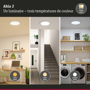 Panneau LED Abia 2 White Select Détecteur de mouvement crépusculaire (HF) rond 400mm 16W 1400lm White Select Blanc
