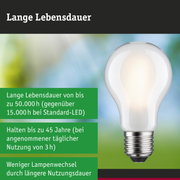 LED-Lampe mit 3,5-facher Lebensdauer und 50.000 Stunden Haltbarkeit im Vergleich zu herkömmlichen Lampen