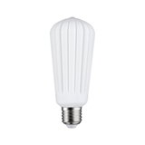 Weißes LED-Leuchtmittel mit geriffeltem Glas und E27-Fassung für energiesparende Beleuchtung