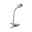 Clip spot Finja Chrome matt 230V GU10 Silver metal clip lamp with flexible neck for focused LED lighting at workspaces