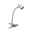 Clip spot Gesa Chrome matt 230V GU10 Silver metal clip lamp with flexible neck for focused lighting in workspaces and desks.