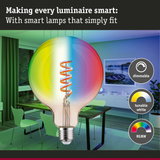 Colourful LED light bulb with dimmable and tunable white features for smart home lighting