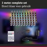 3 meter complete LED-strip set met afstandsbediening en adapter voor RGB-verlichting