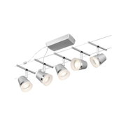 Modern white LED cable spotlight with aluminium mount for flexible room lighting