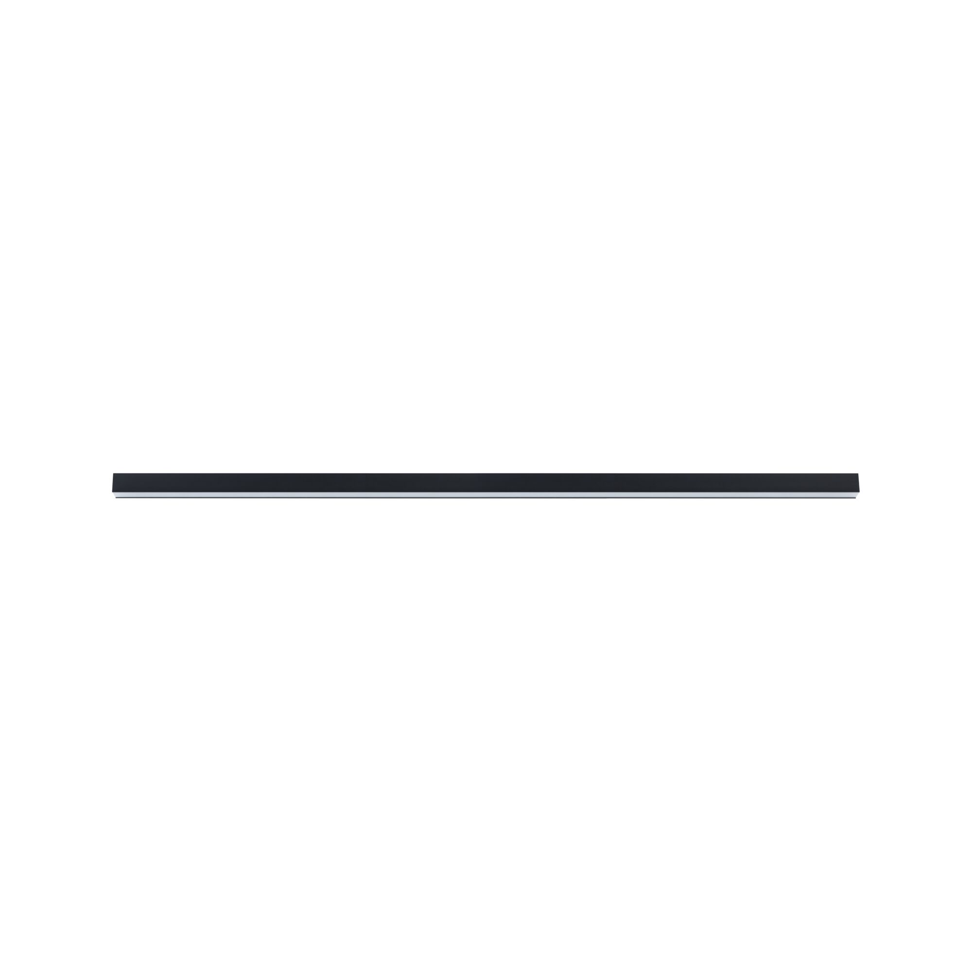 Slim black LED light bar made of aluminium for modern indoor lighting