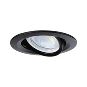 Schwarzer Einbaustrahler aus Metall mit verstellbarem LED-Spot für moderne Innenbeleuchtung