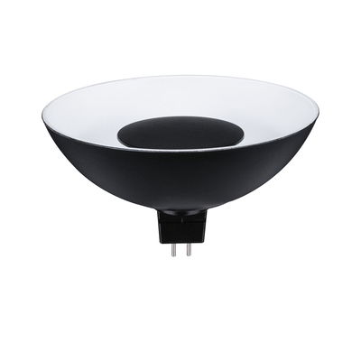 Black and white LED lamp with MR16 base for energy-efficient lighting